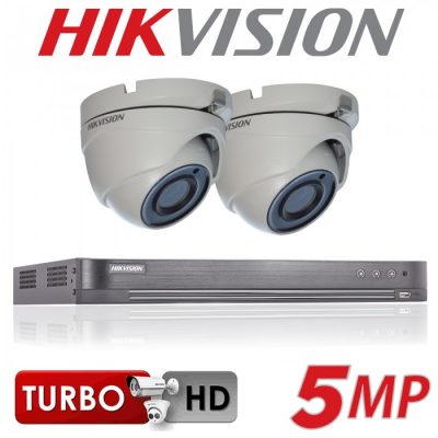 4 CH HIKVISION 5MP 4K TURBO HDMI 2X CAMERA CCTV KIT 5201