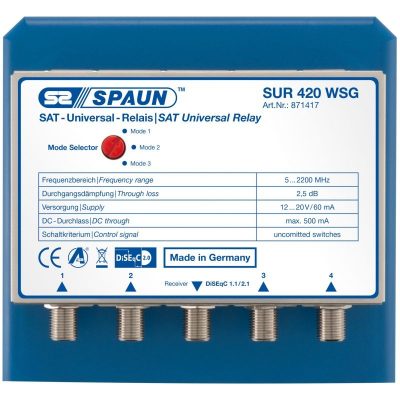 SPAUN SUR 420 WSG Diseqc 2.1/1.1 SAT Universal Relay