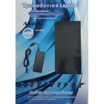 Universal τροφοδοτικό LAPTOP Power Plus PS-90WL 90W / 12V-24V ΜΕ 10 TIPS