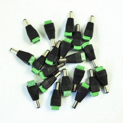 Βύσμα τροφοδοσίας DC (2,1mm / 5,5mm)βιδας αρσενικό 100 τεμάχια