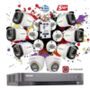 Σύστημα παρακολούθησης οκτώ καμερών ανάλυσης 5Mpixel με έγχρωμη νυχτερινή λήψη.